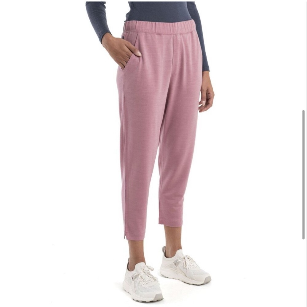 Icebreaker merino crush ankle pants pink small